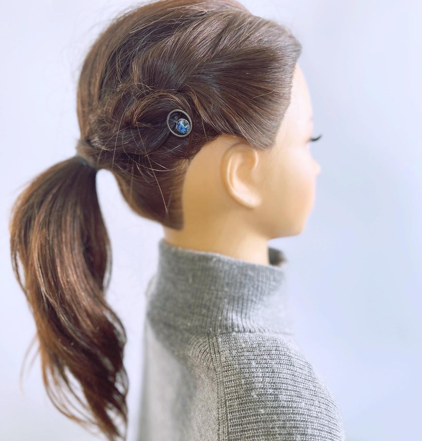 Hairpin Card Blue Handmade TAMARUSAN