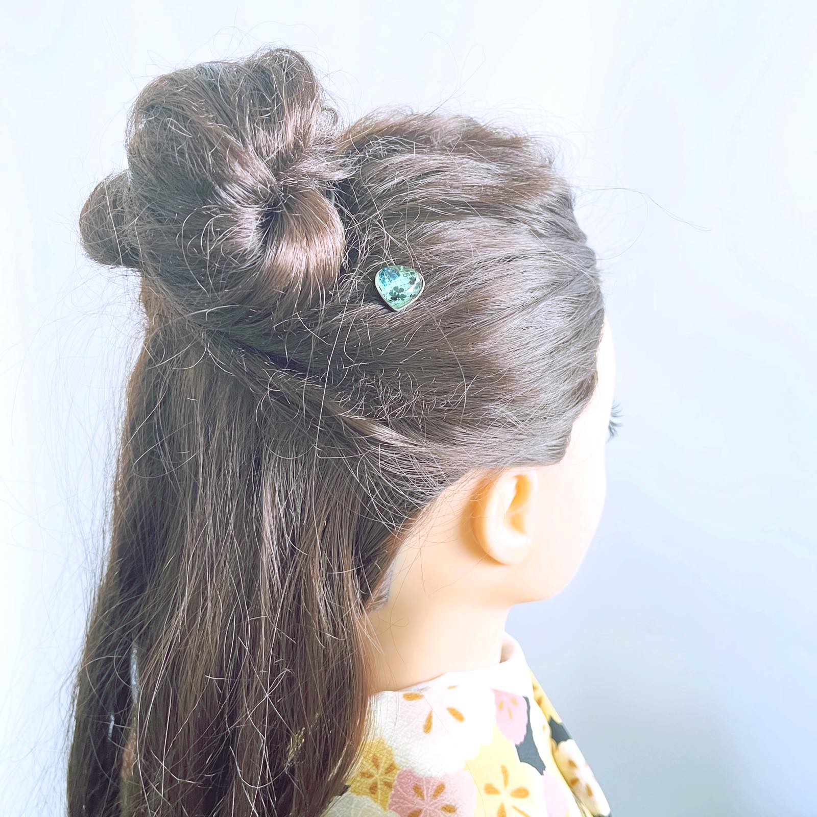 Hairpin Card Heart Blue TAMARUSAN