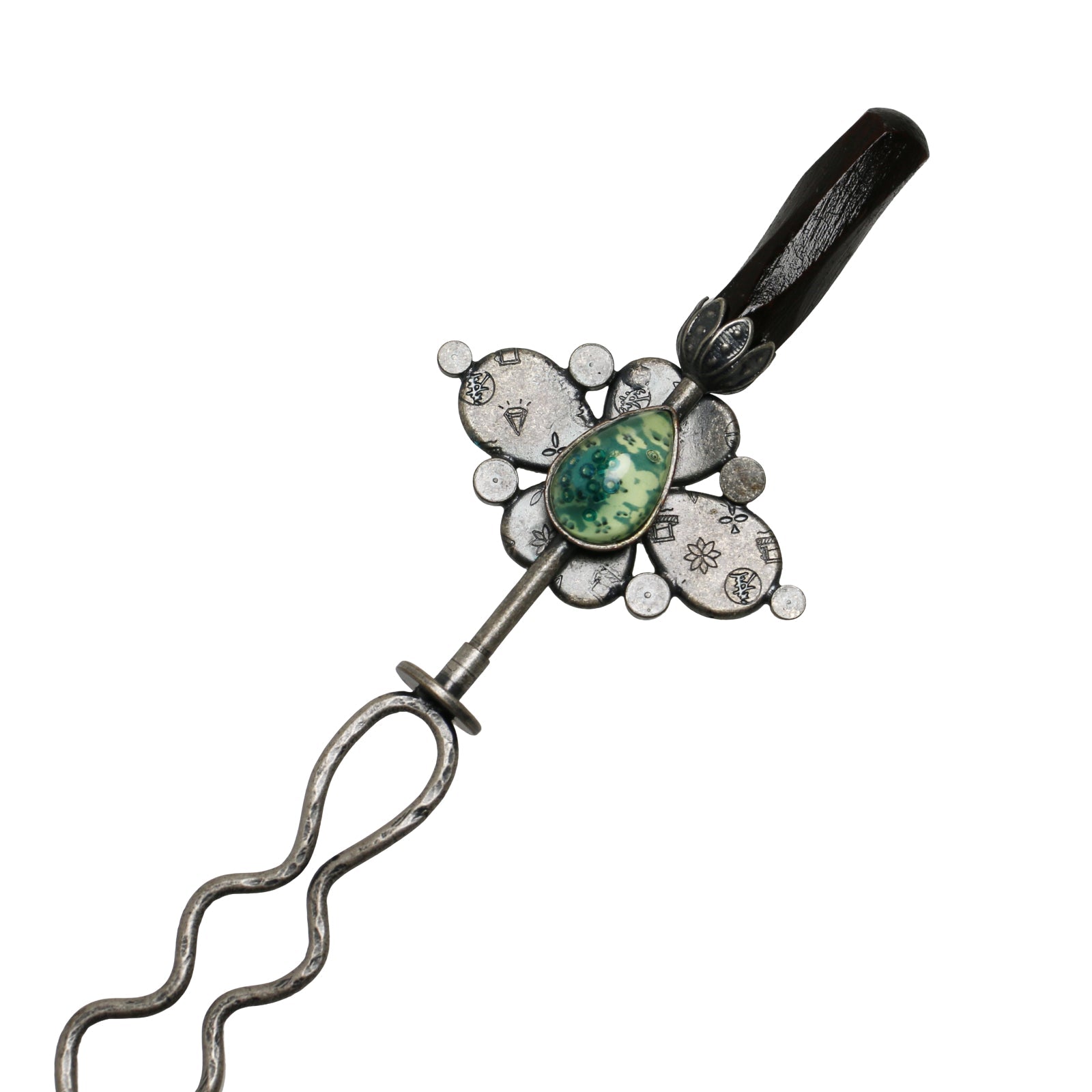 Changeable Ornament Hairpin Blue Plum TAMARUSAN