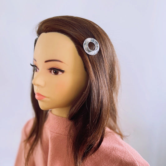 Light Blue Snap Hair Clip Musical Notes Donut TAMARUSAN