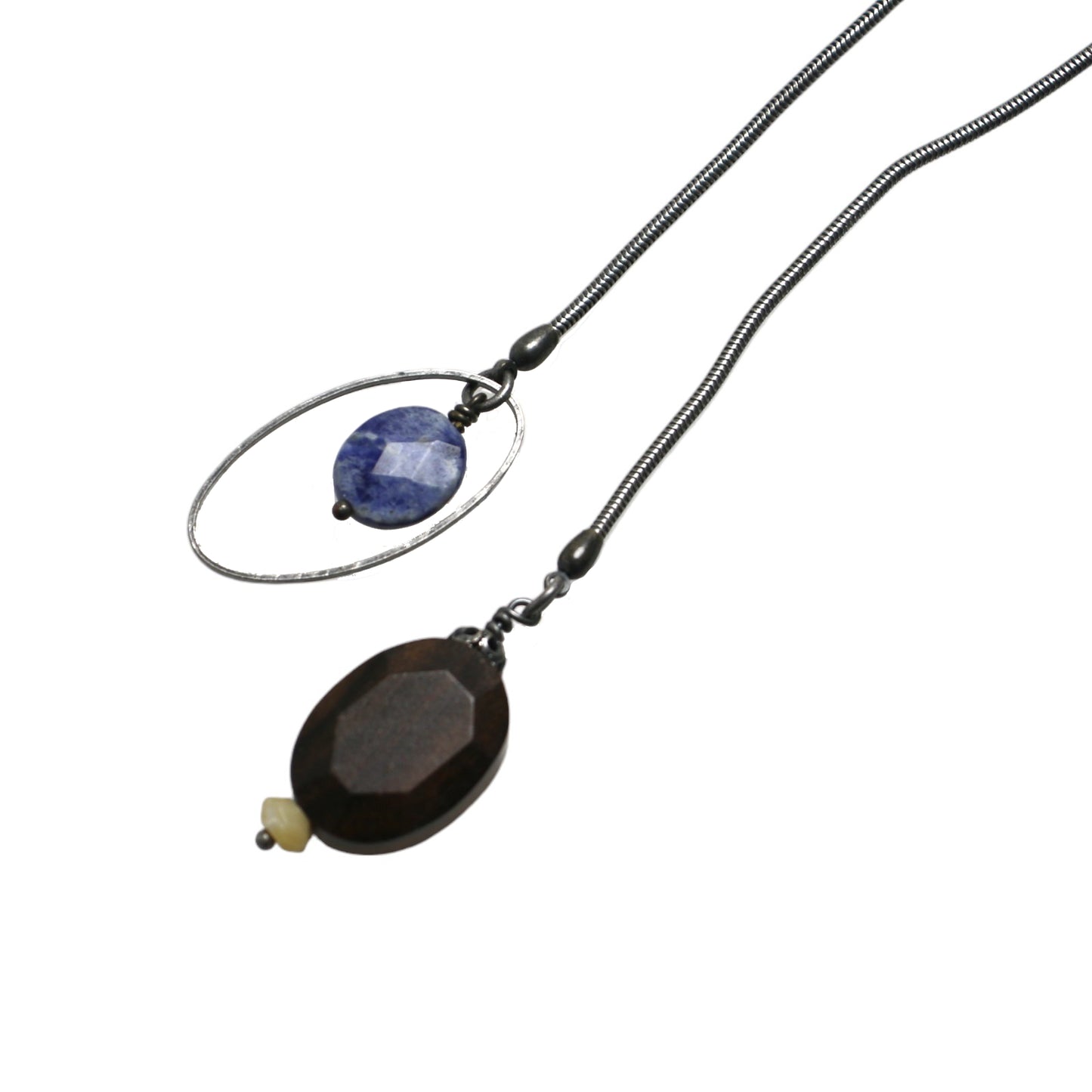 Chain Bolo Tie Blue Necklace Vortex TAMARUSAN