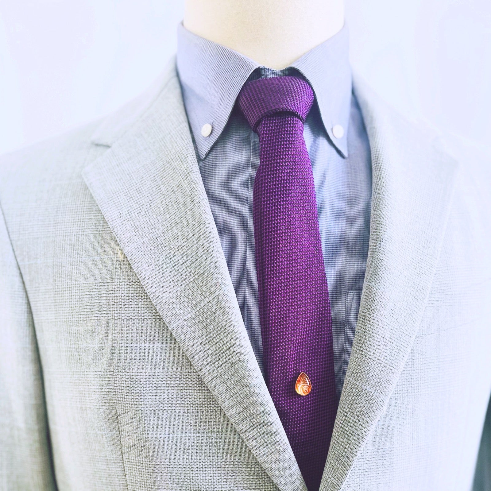 Tie Tack Orange Lightweight Resin TAMARUSAN