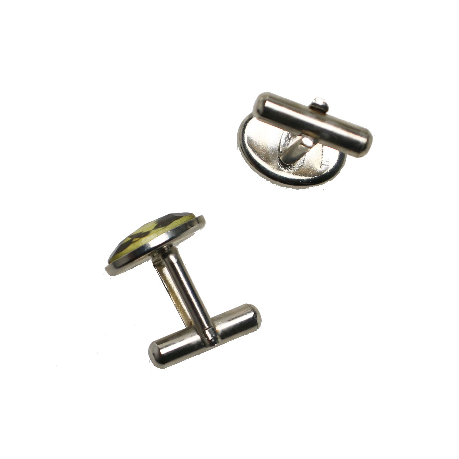 Cuff Links Black White Oval Mens TAMARUSAN