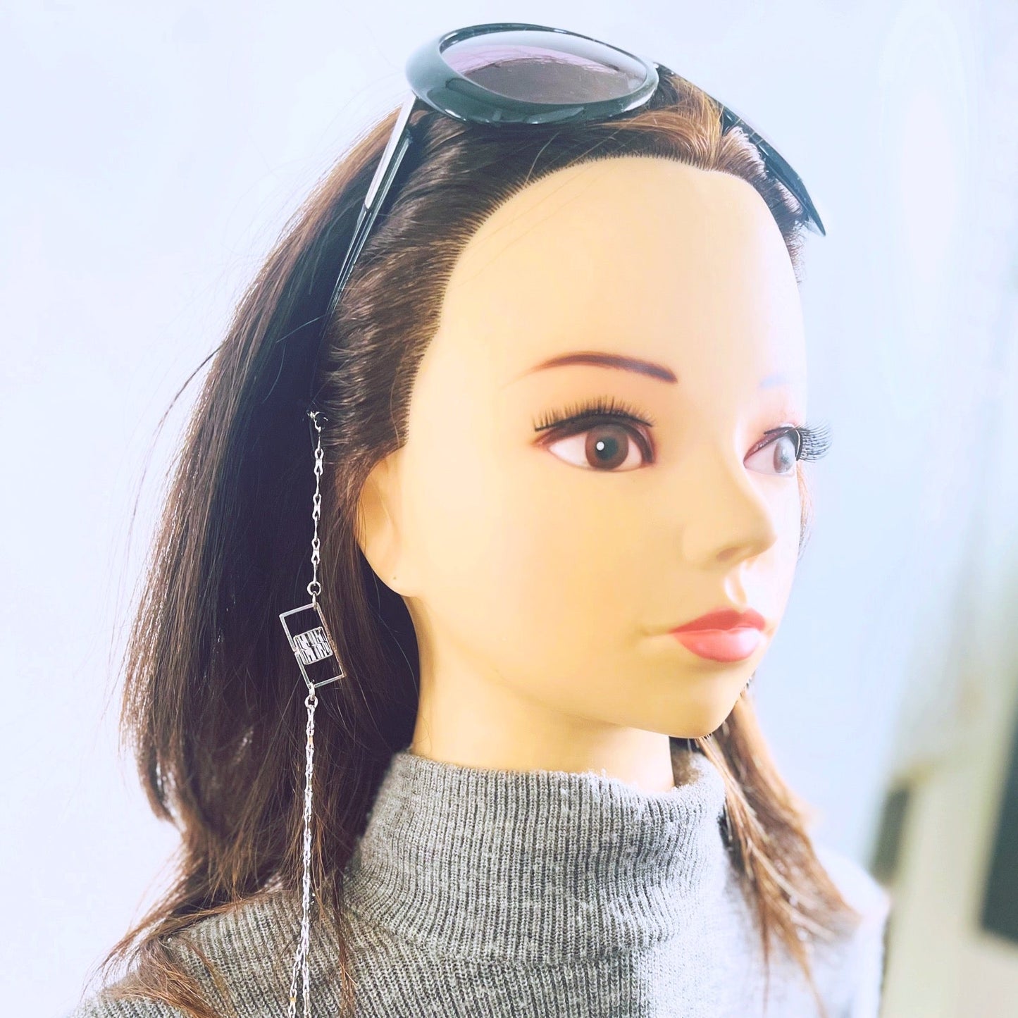 Eyeglass Chain Black White Simple Casual TAMARUSAN