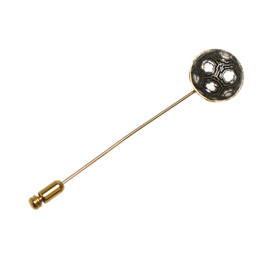 Hat Pin Black White Gold Tortoiseshell TAMARUSAN
