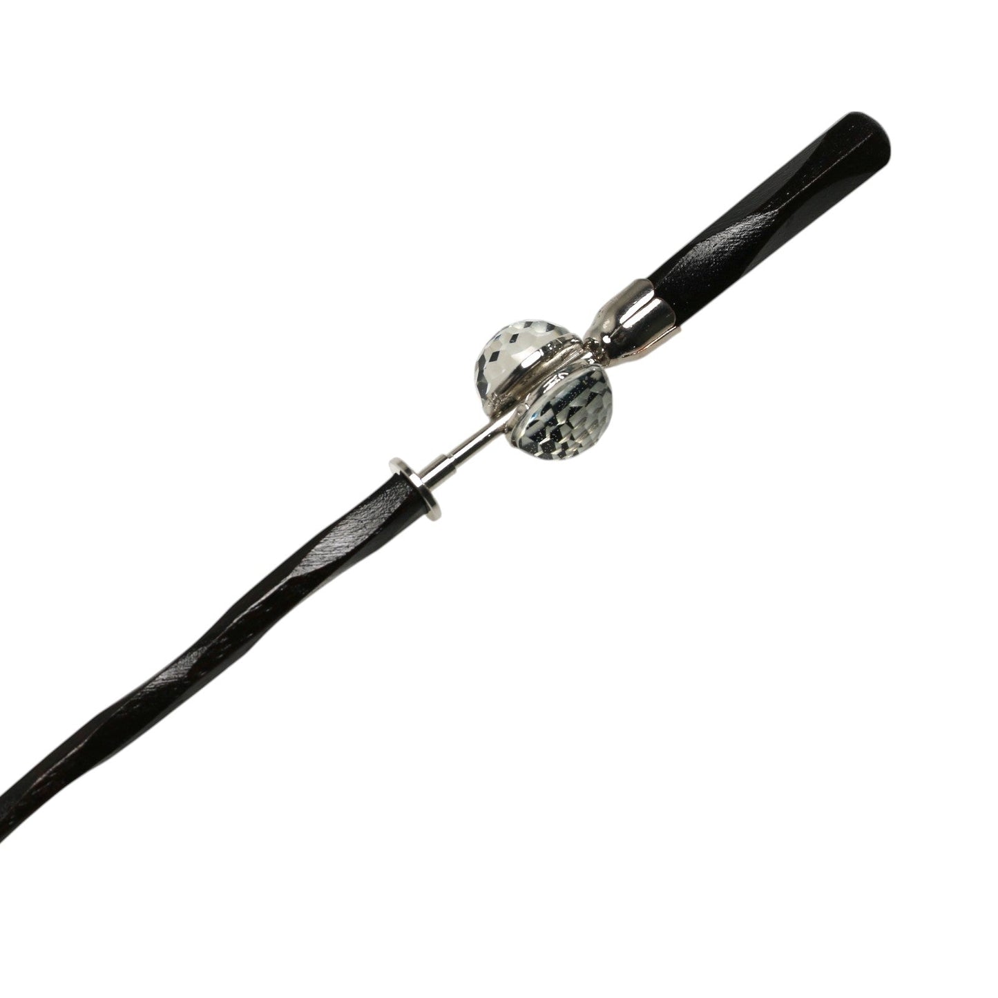 Wood Changeable Ornament Hairpin Black White Checked Pattern TAMARUSAN