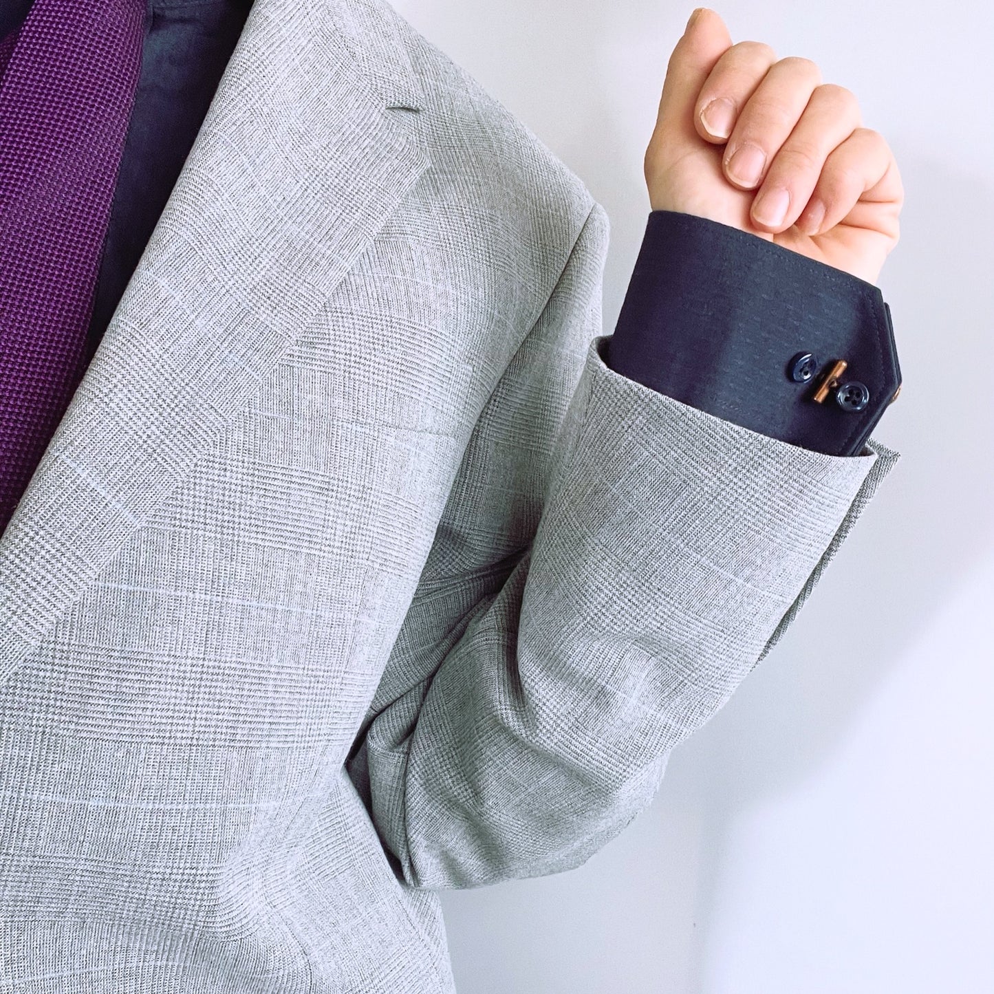 Big Cuff Links Pink Flower