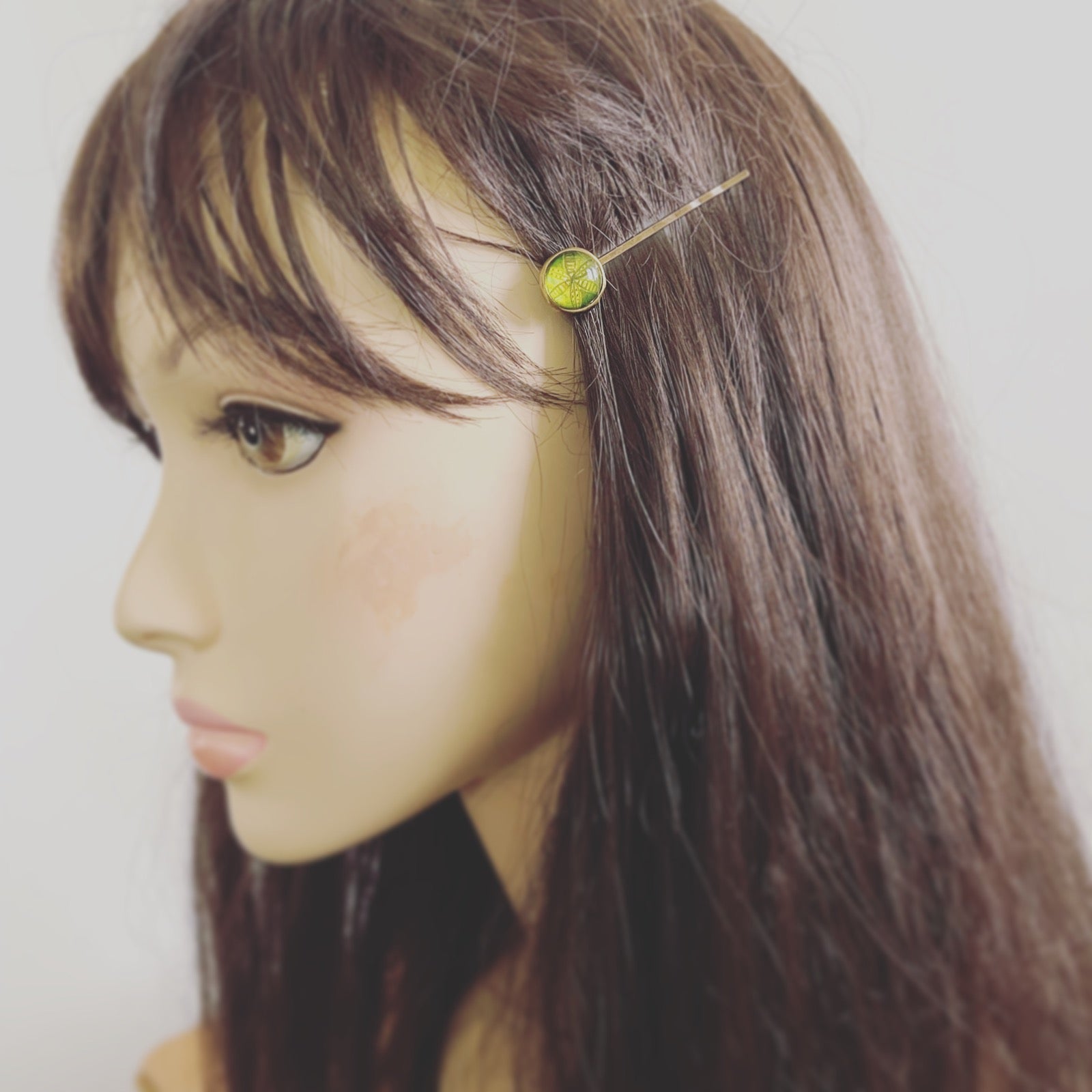 Hairpin Green Round Lily TAMARUSAN