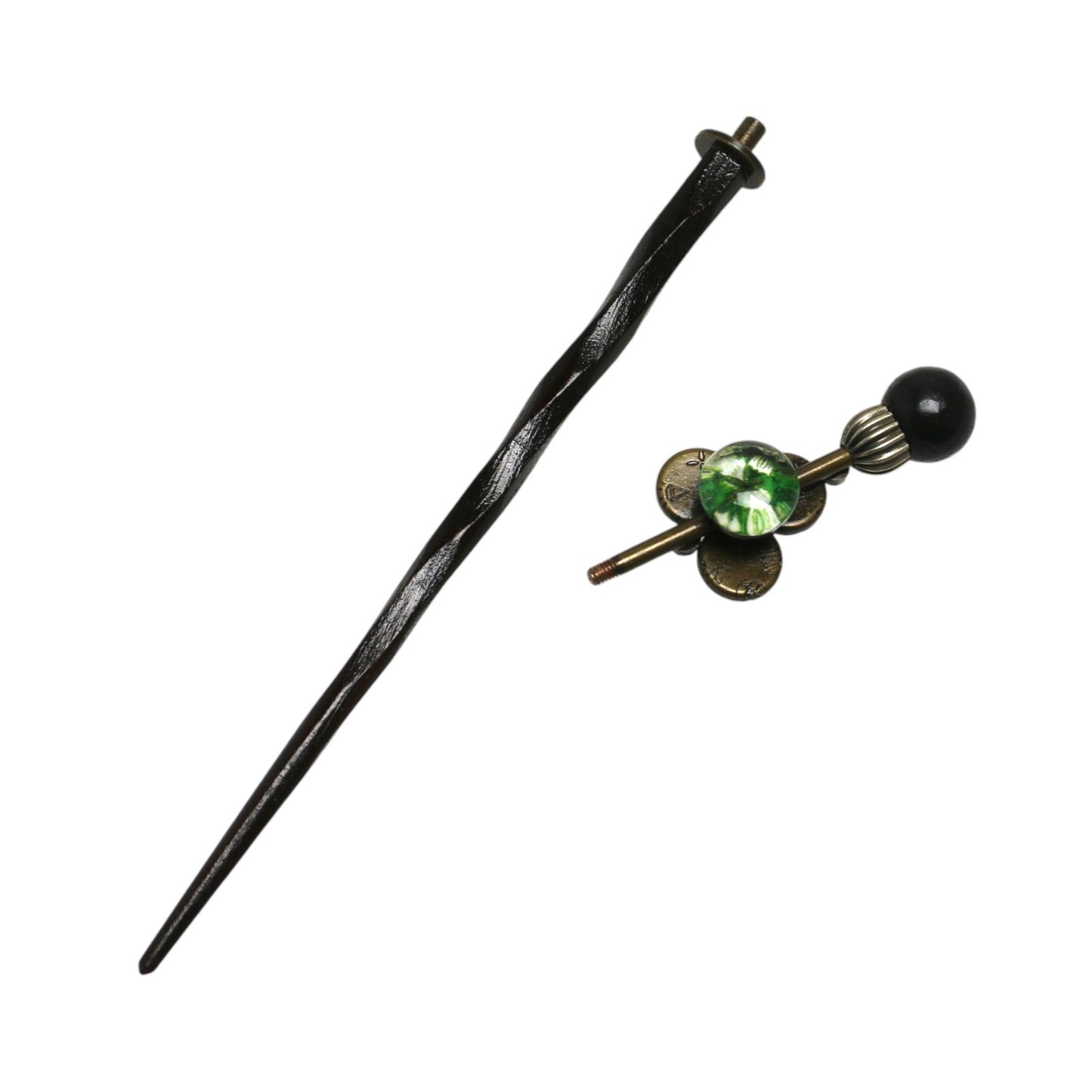 Interchangeable Kanzashi Green Lily Wooden TAMARUSAN