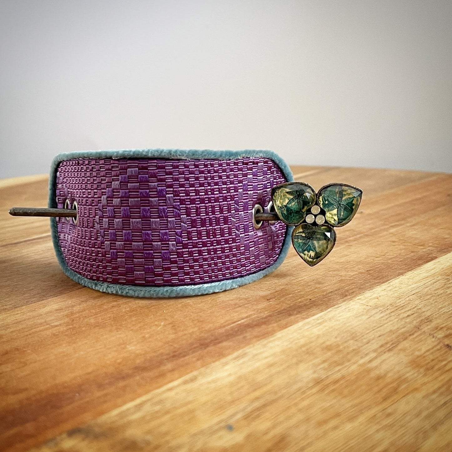 Hairpin Barrette Purple Blue Handmade TAMARUSAN