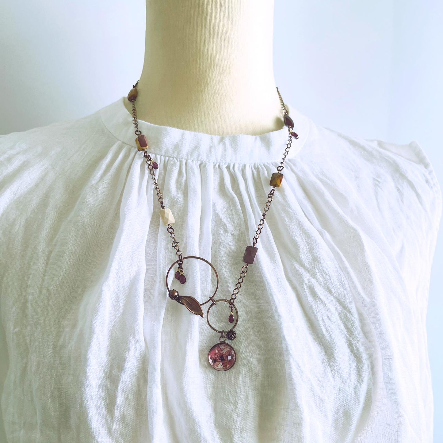 Necklace Red Lily Garnet TAMARUSAN