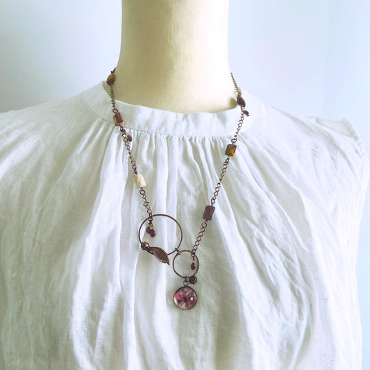 Necklace Red Lily Garnet TAMARUSAN