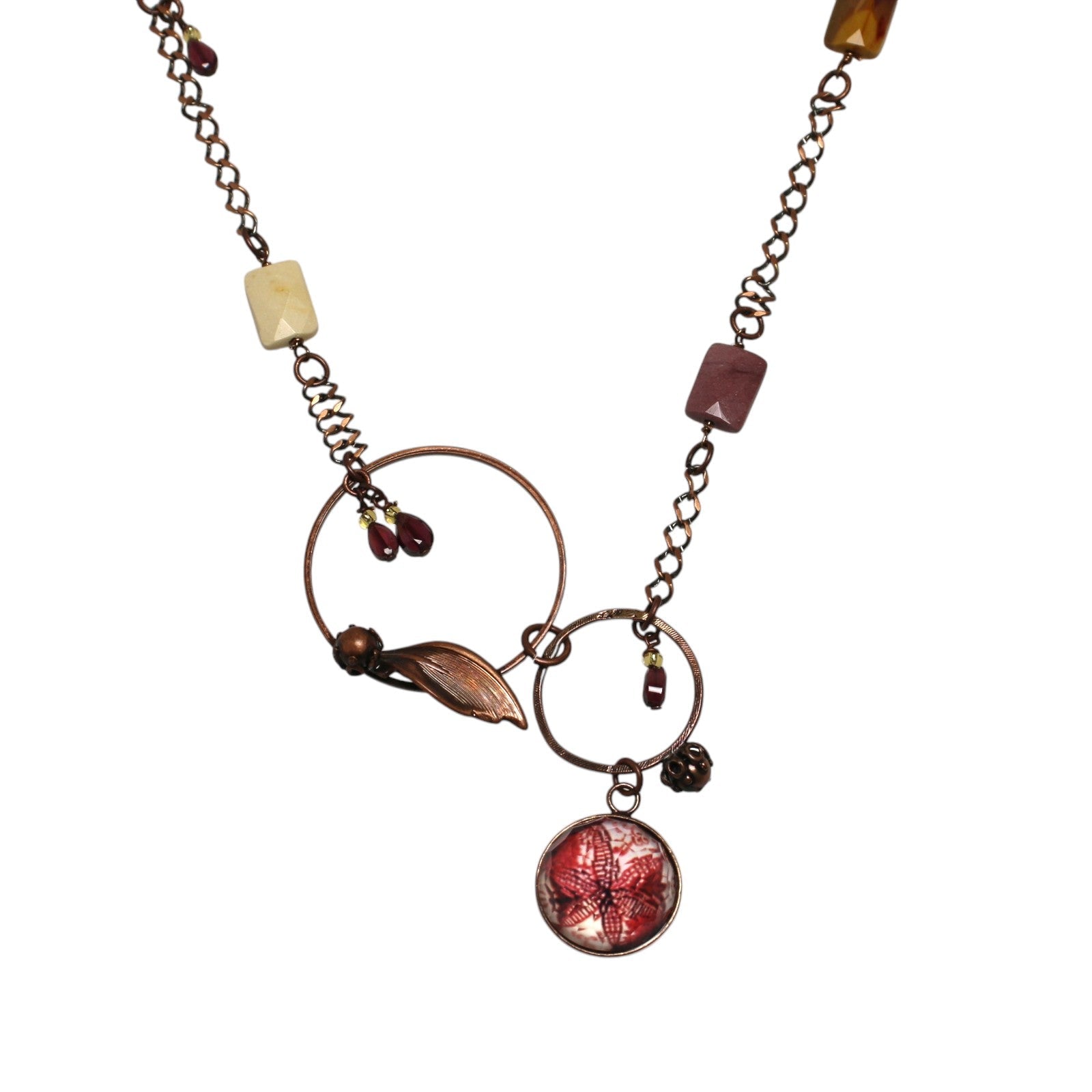 Necklace Red Lily Garnet TAMARUSAN