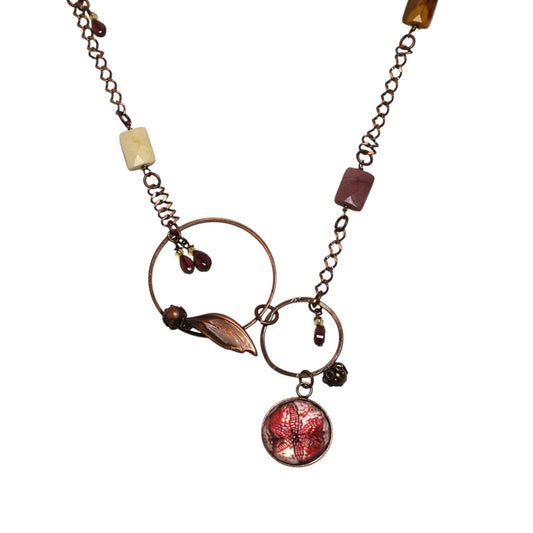Necklace Red Lily Garnet TAMARUSAN