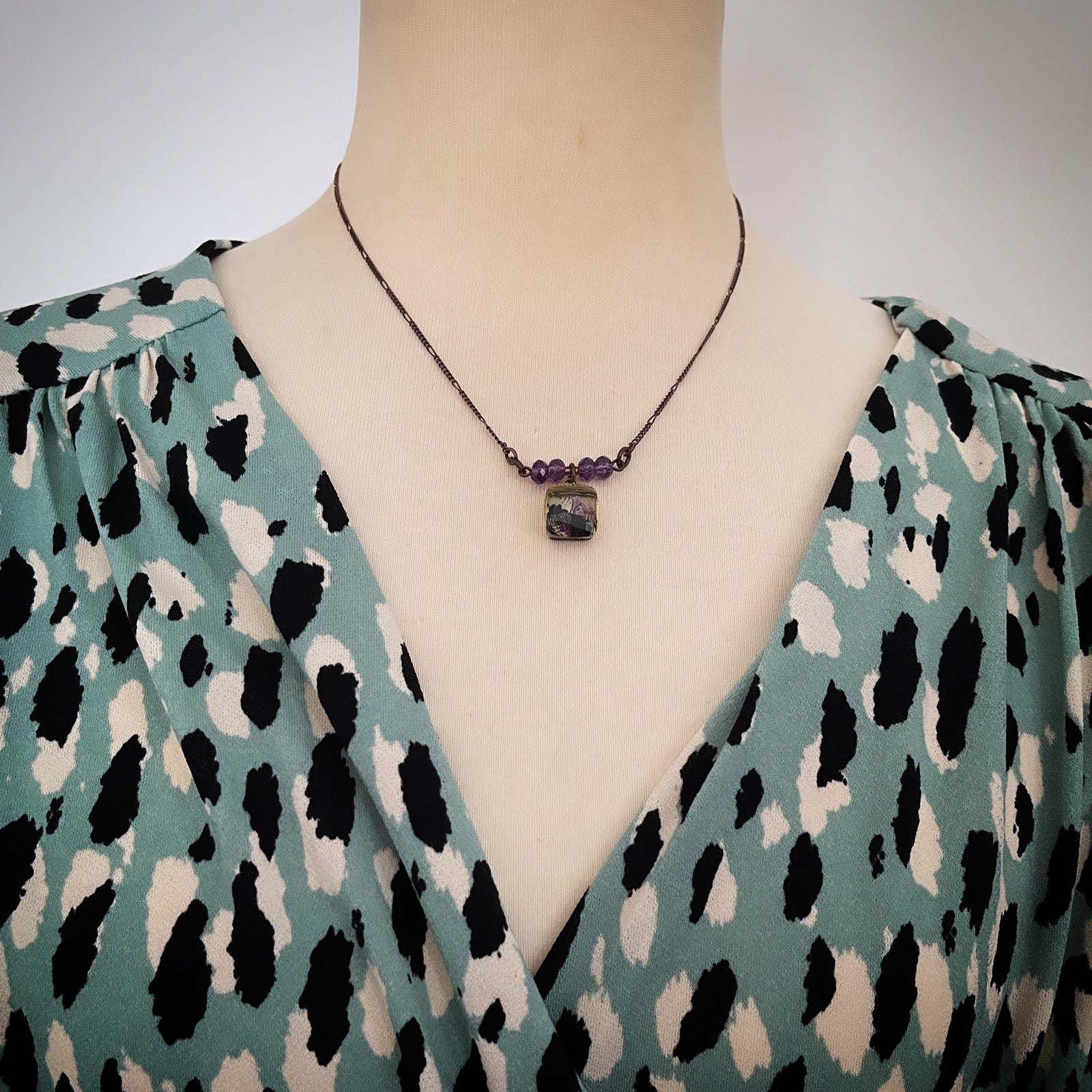 Necklace Purple Lily Amethyst TAMARUSAN