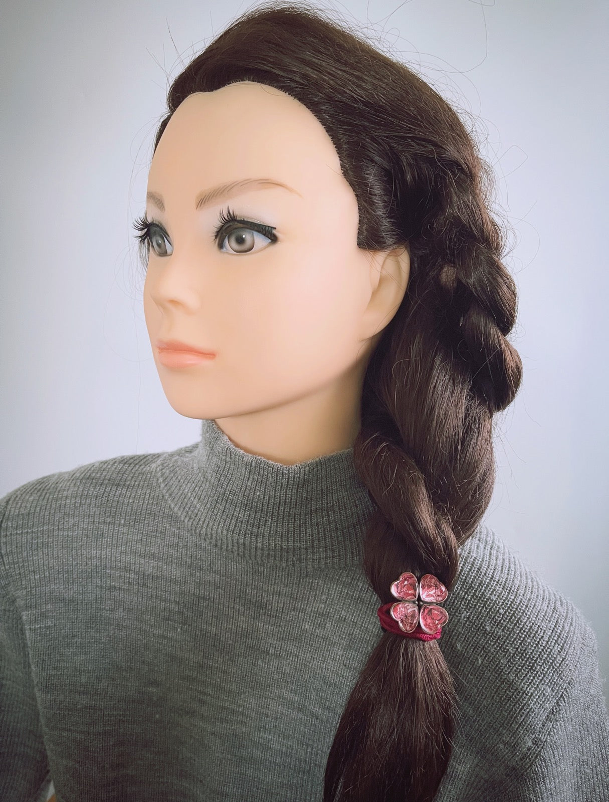 Hair Elastic Red Lilies Four Leaves Gorgeous TAMARUSAN