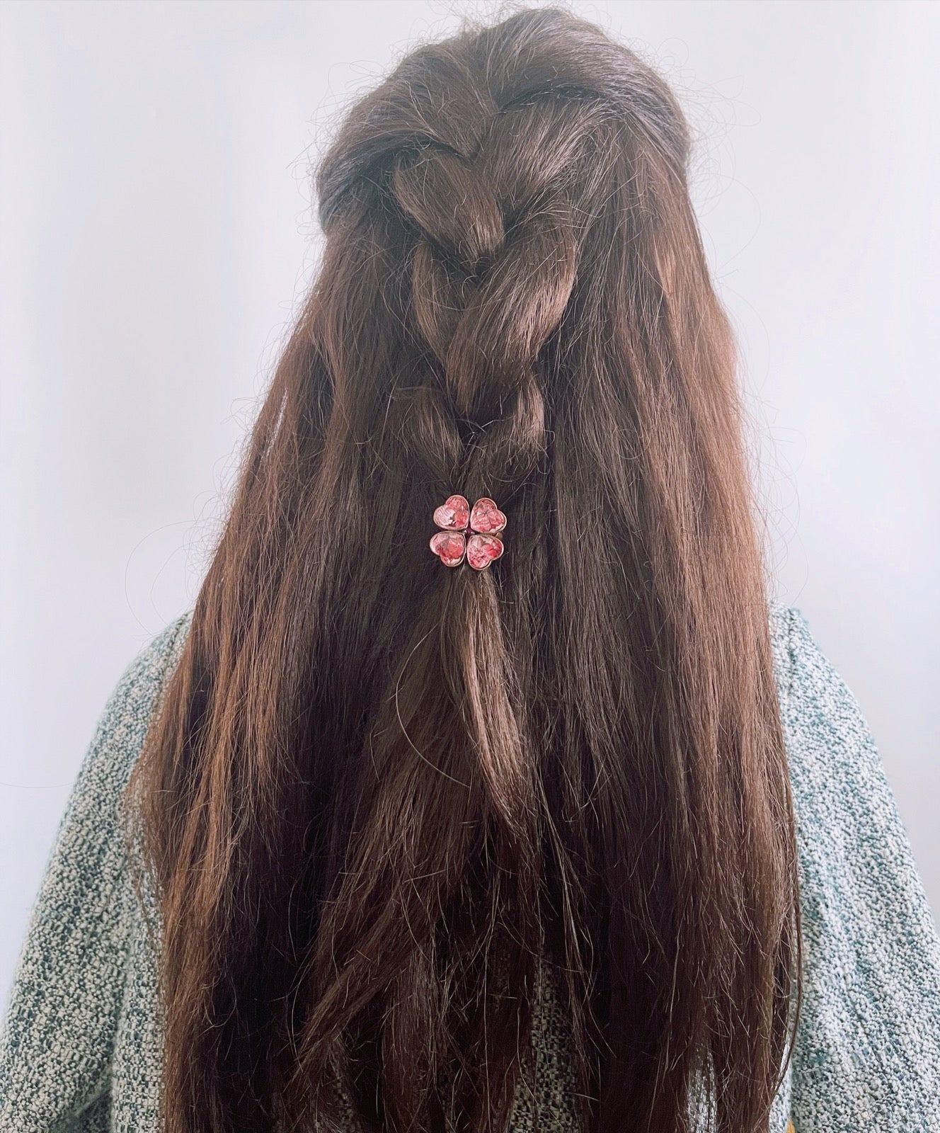 Hair Elastic Red Lilies Four Leaves Gorgeous TAMARUSAN