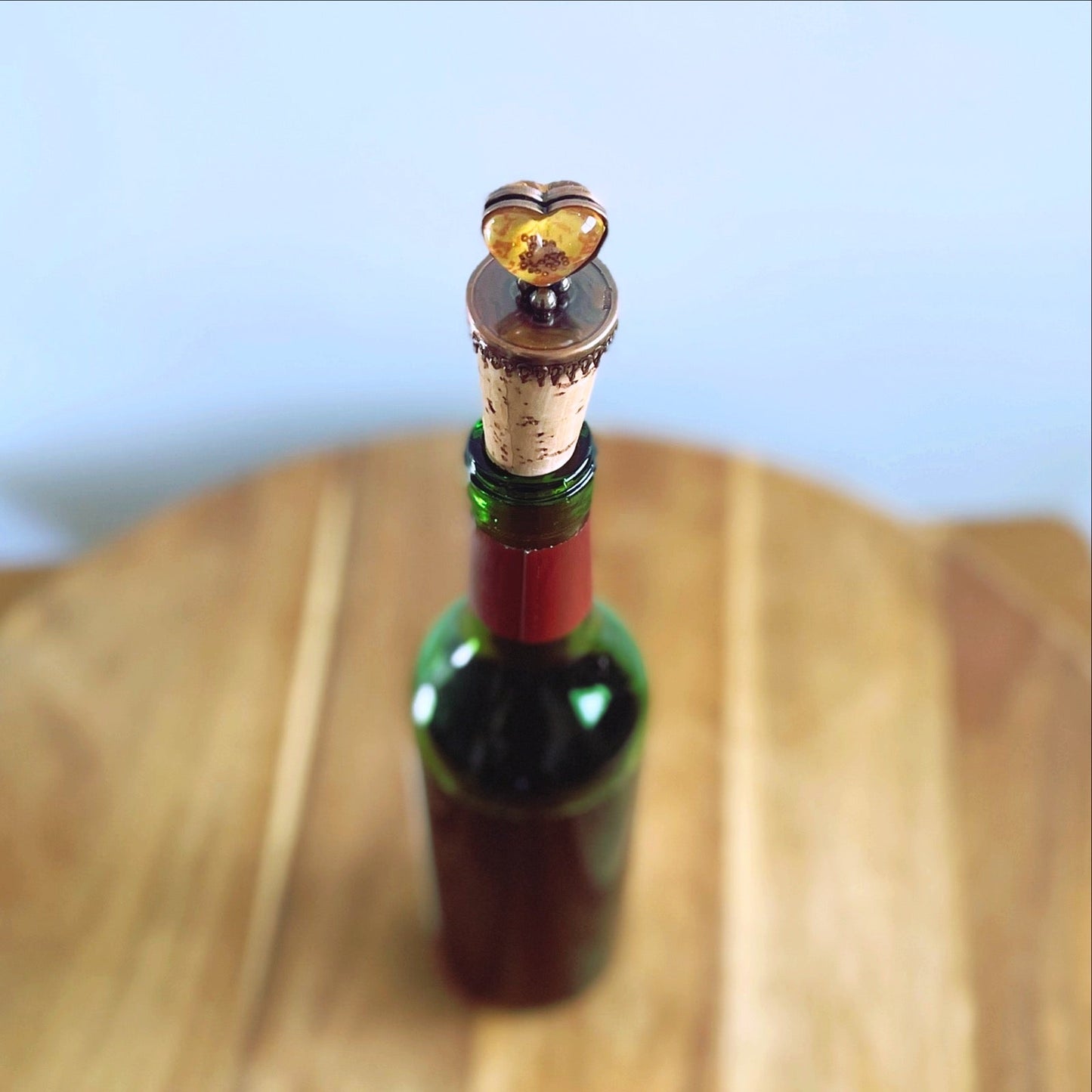 Wine Cork Heart Plum Blossom Pink TAMARUSAN