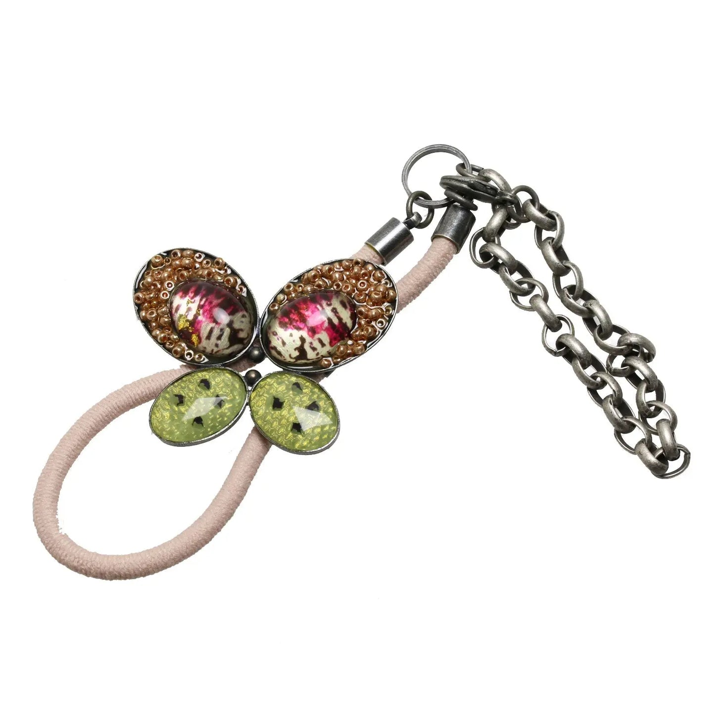 Glove Holder Butterfly Pink Beads TAMARUSAN