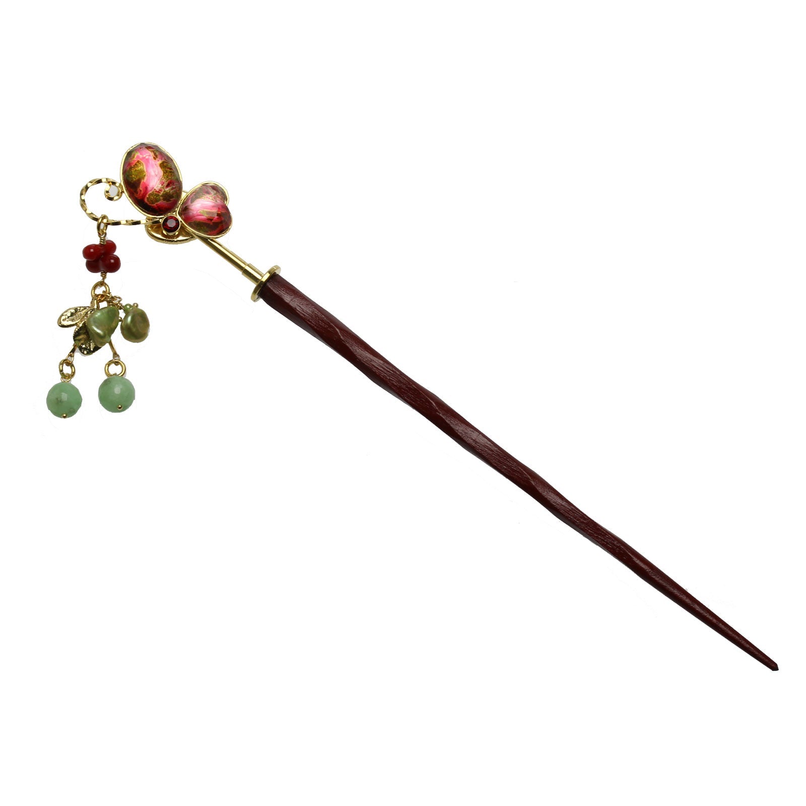 Changeable Ornament Hairpin Butterfly Red TAMARUSAN