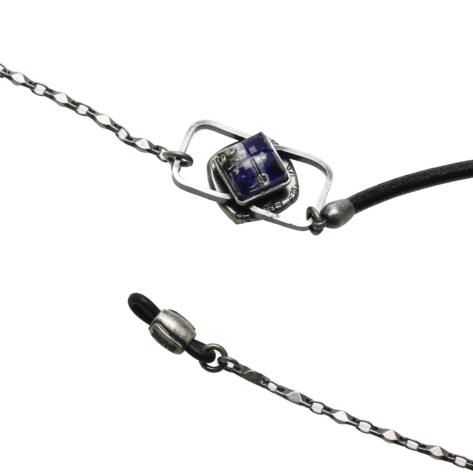 Eyeglass Chain Navy Blue Men's Sodalite Blue TAMARUSAN