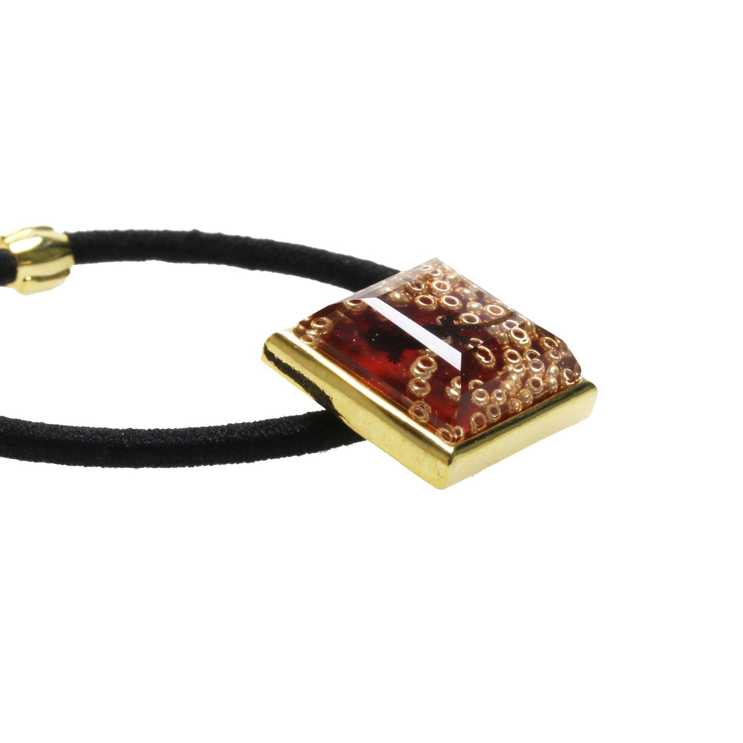 Hair Elastic Gecko Red Gold Square TAMARUSAN