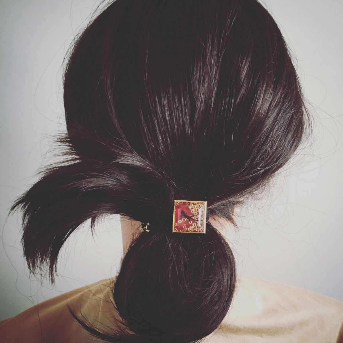 Hair Elastic Gecko Red Gold Square TAMARUSAN