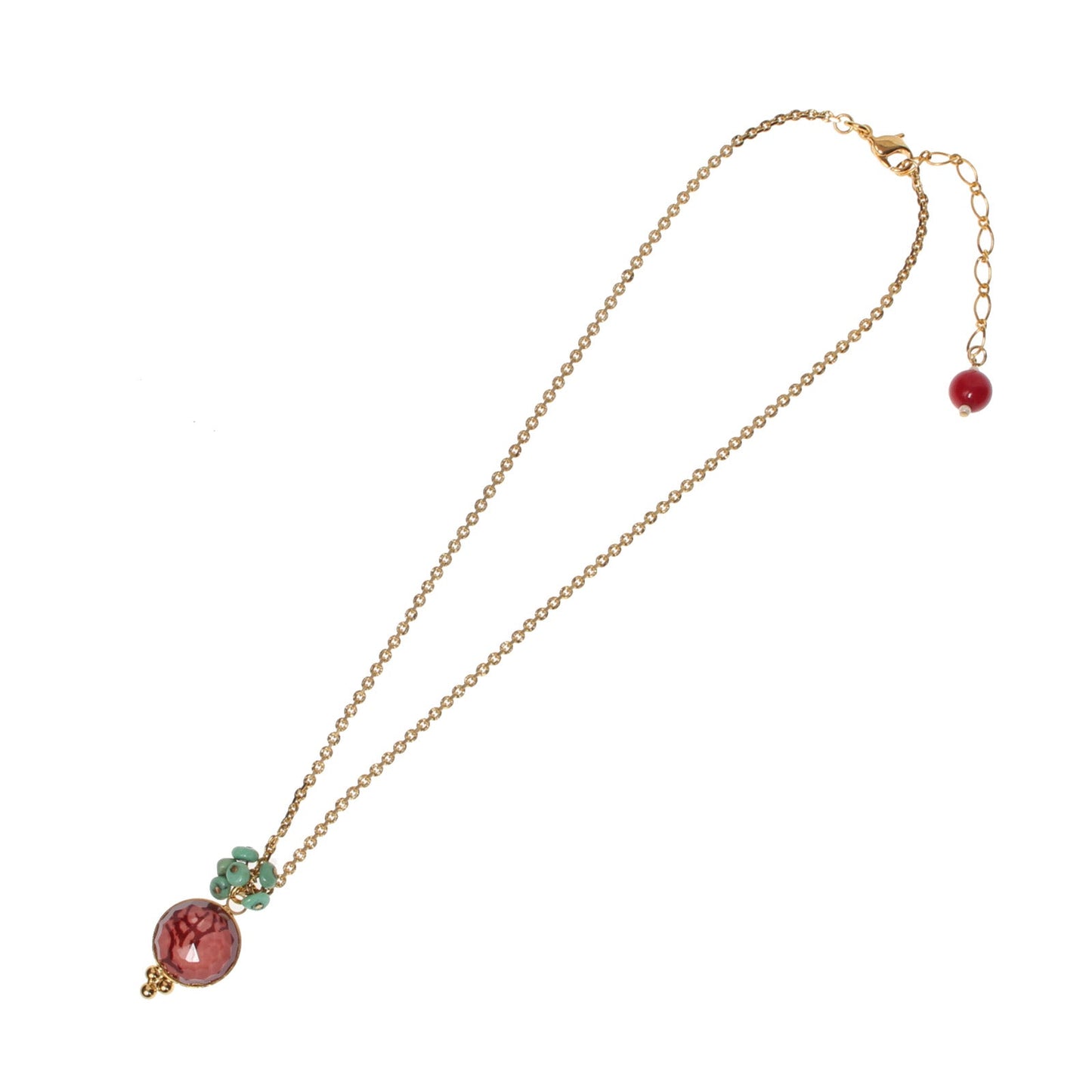 Necklace Red Coral Gold TAMARUSAN