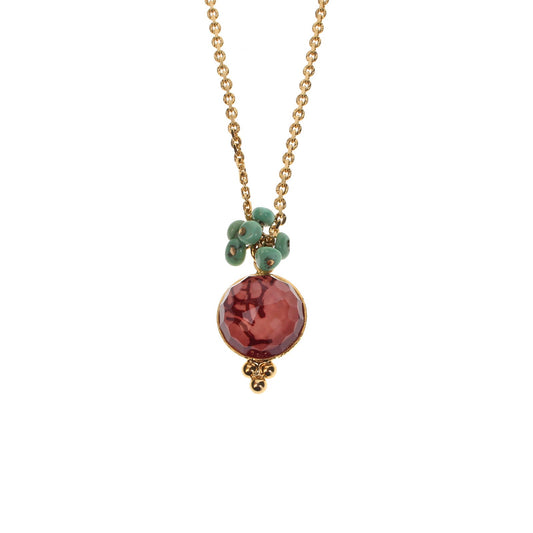 Necklace Red Coral Gold TAMARUSAN