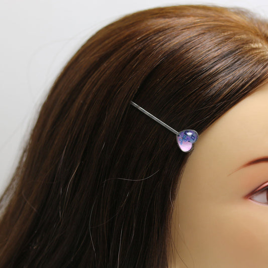 Hairpin Heart Purple Resin TAMARUSAN