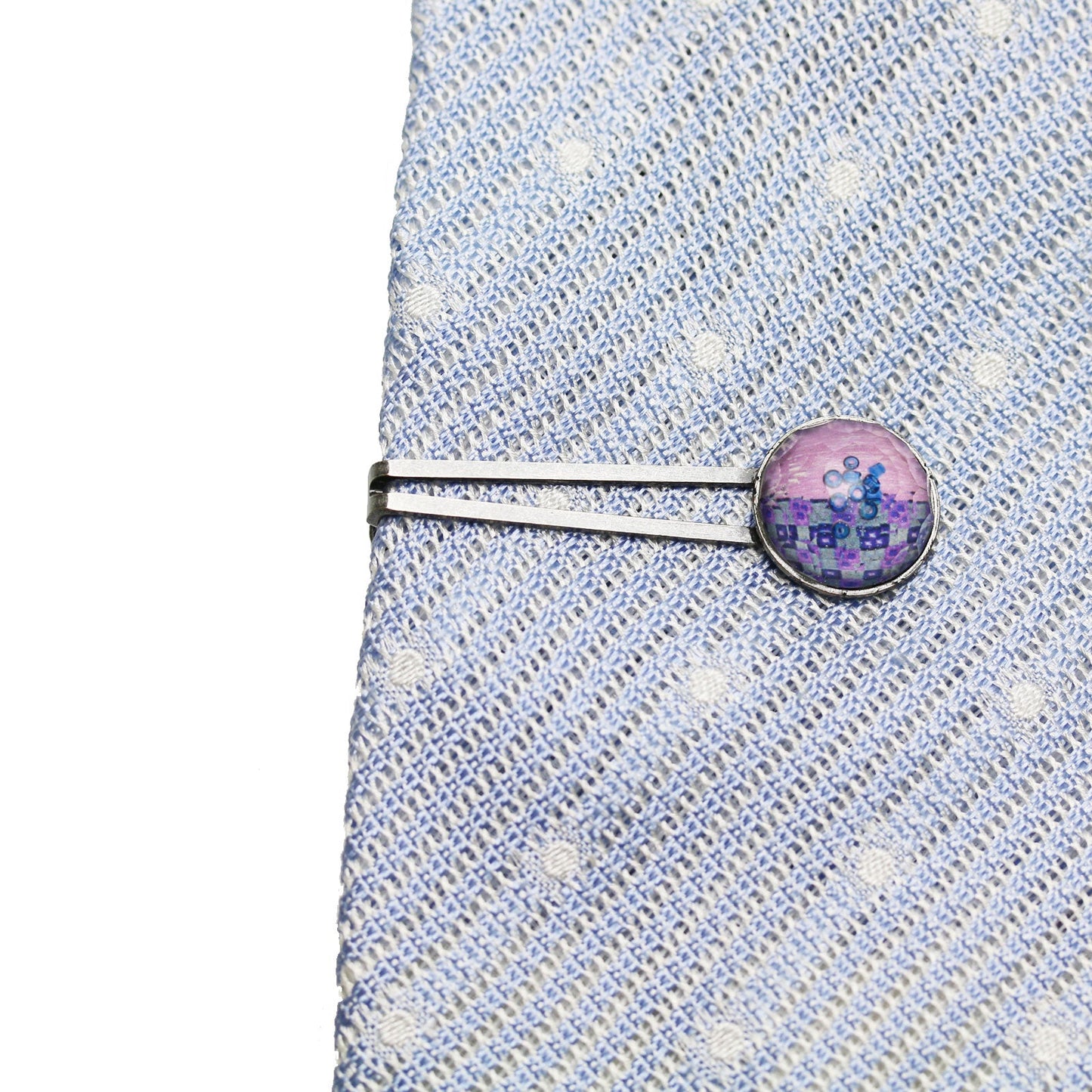 Simple Tie Clip Purple Handmade TAMARUSAN