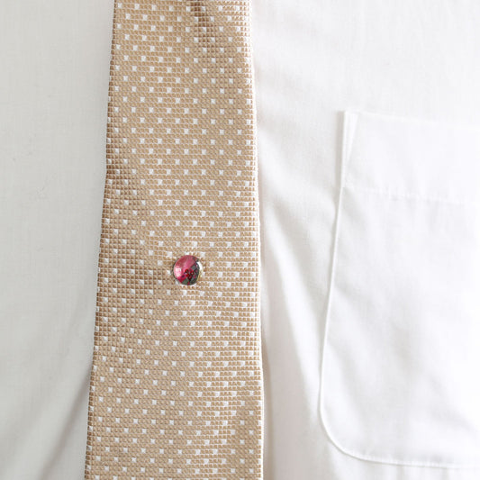 Tie Tack Pink Resin Handmade TAMARUSAN