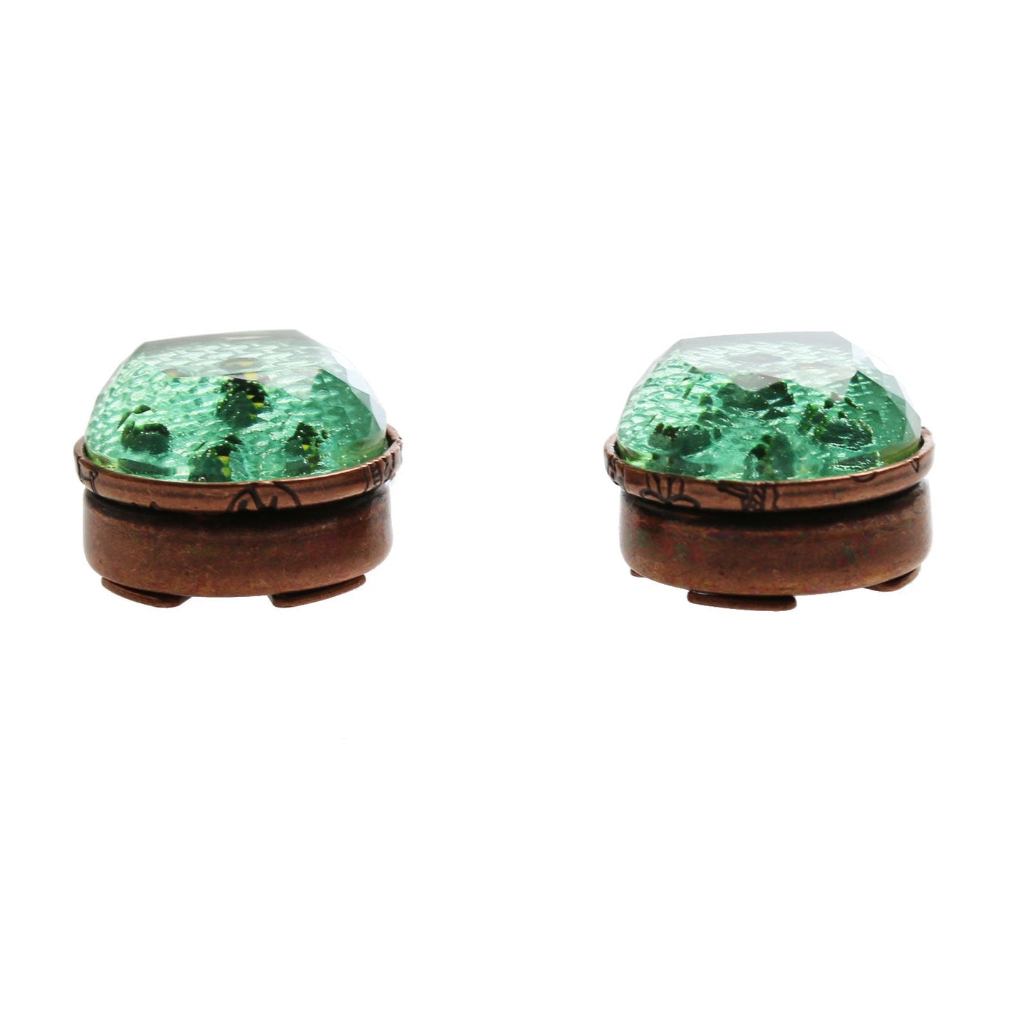 Button Cover Cufflinks Mint Green TAMARUSAN