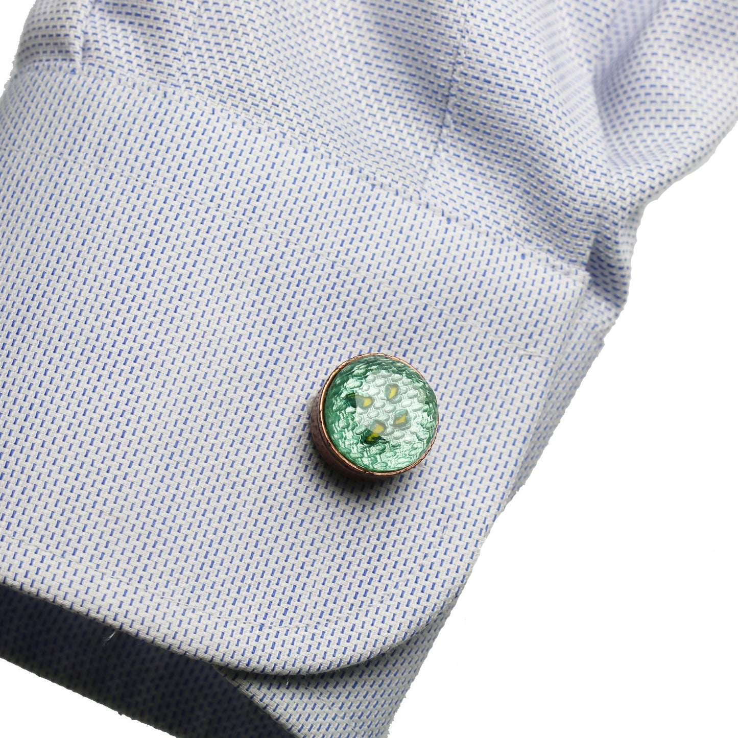 Button Cover Cufflinks Mint Green TAMARUSAN
