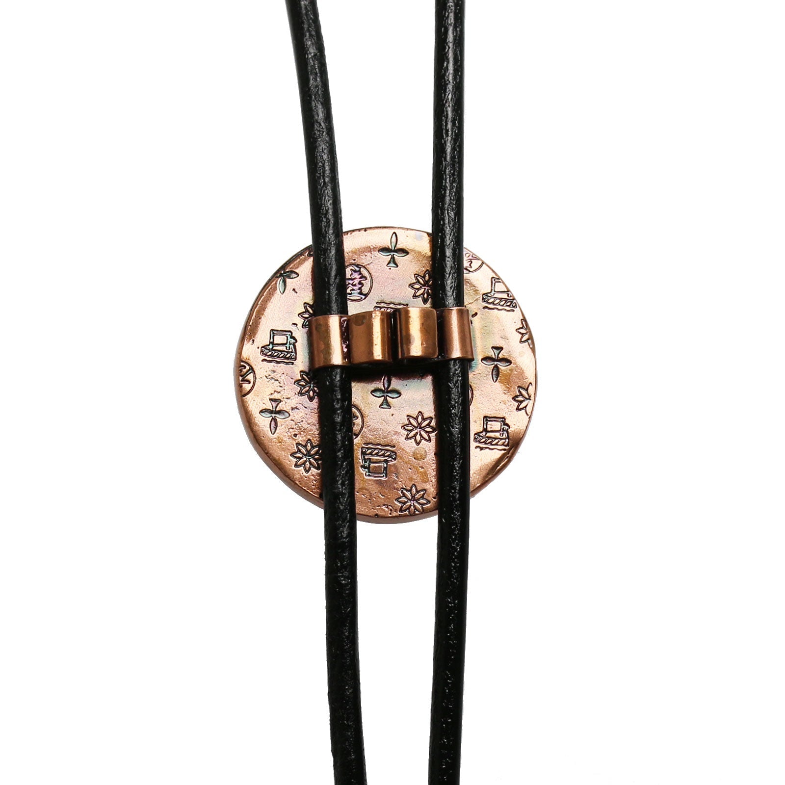 Leather Straps Bolo Tie Pink Simple Casual TAMARUSAN