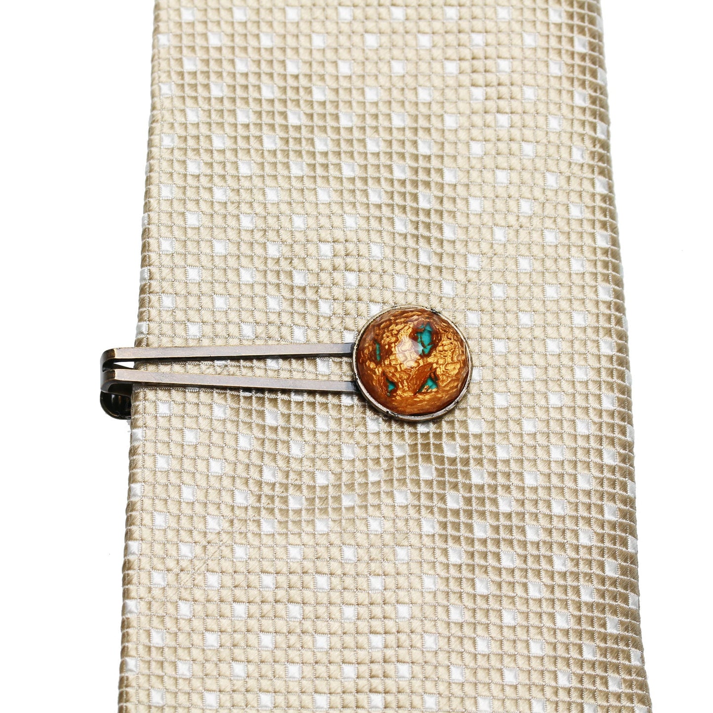 Simple Tie Clip Button Orange TAMARUSAN