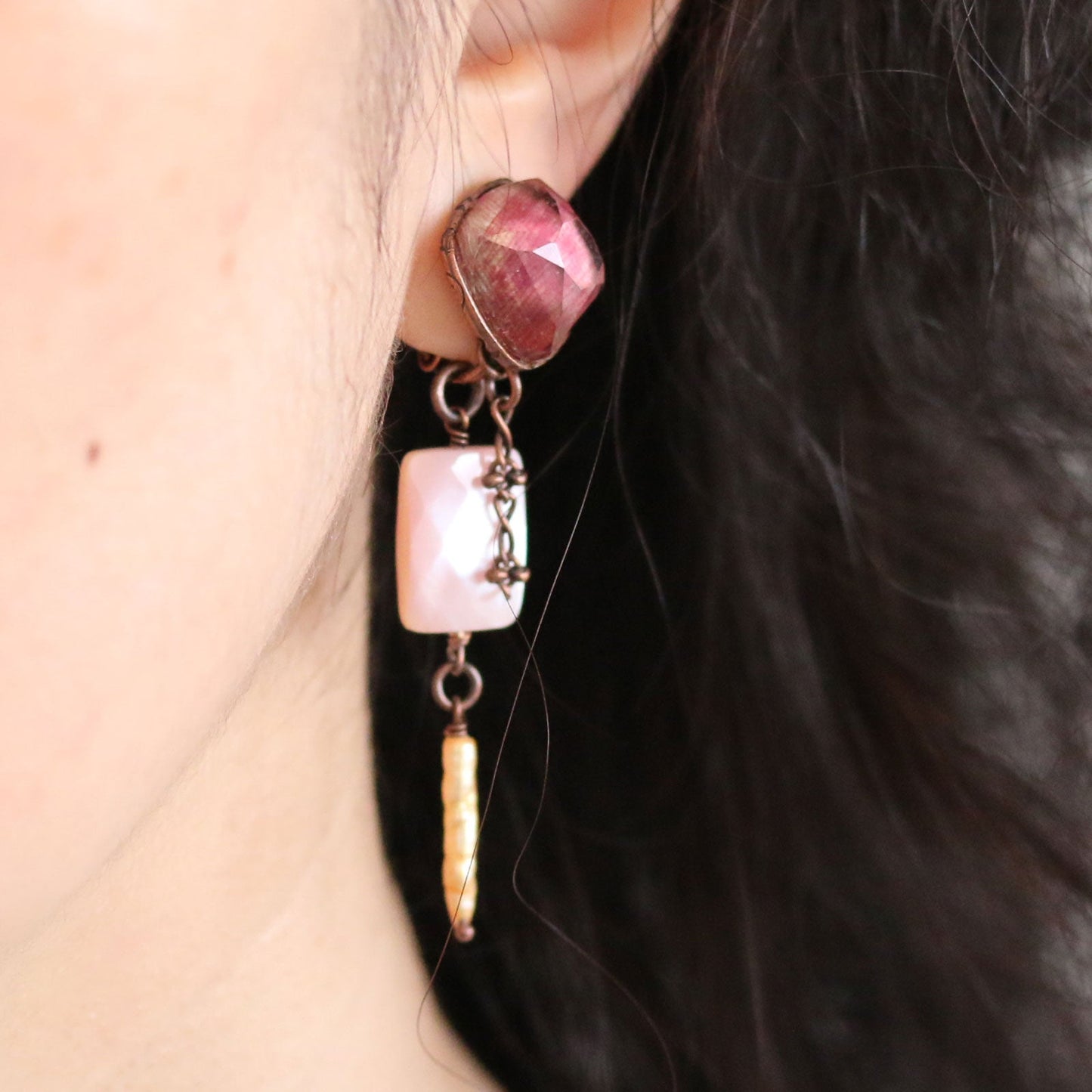 Earrings Shell Sleety Rain Pink TAMARUSAN