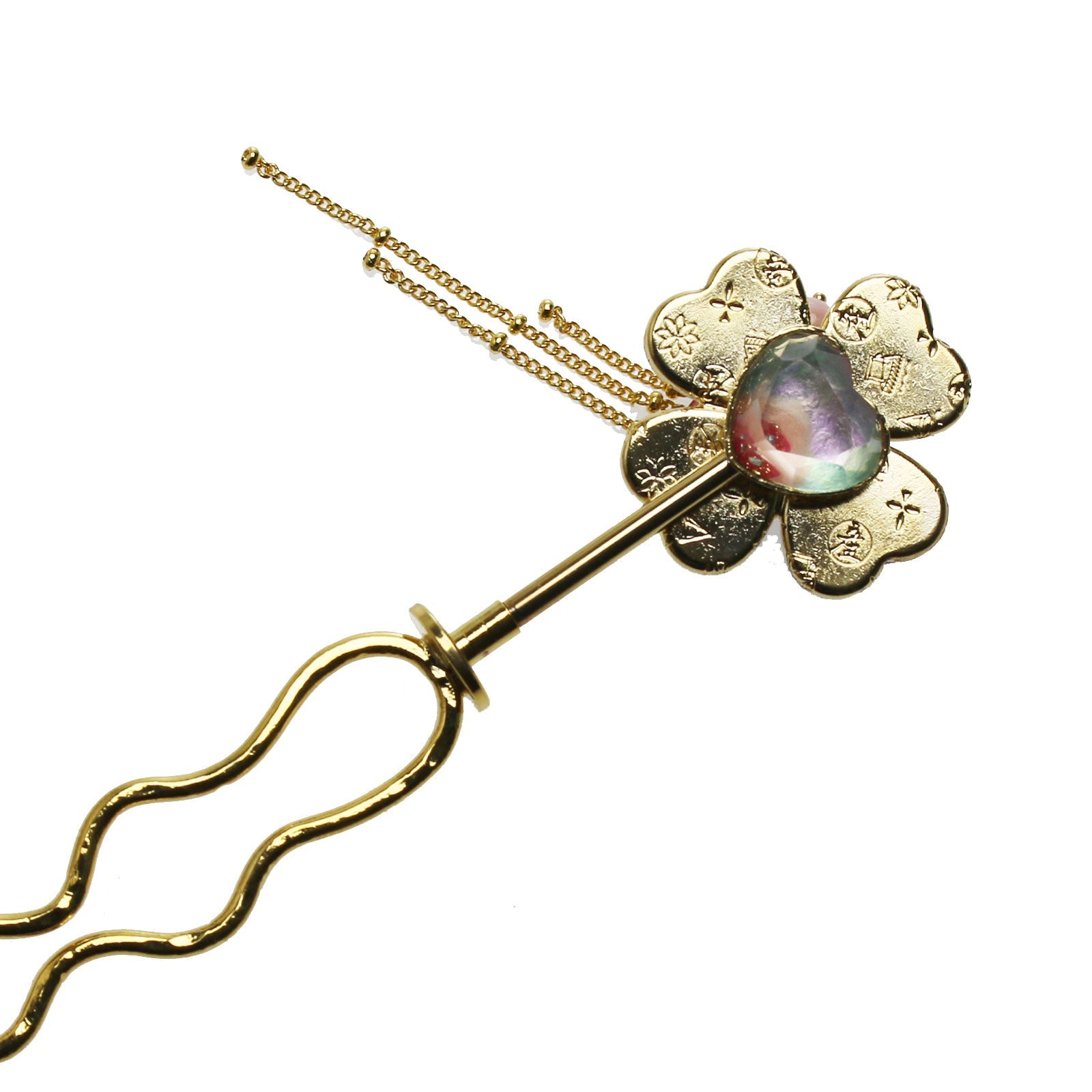 Changeable Ornament Hairpin Flower Pink TAMARUSAN