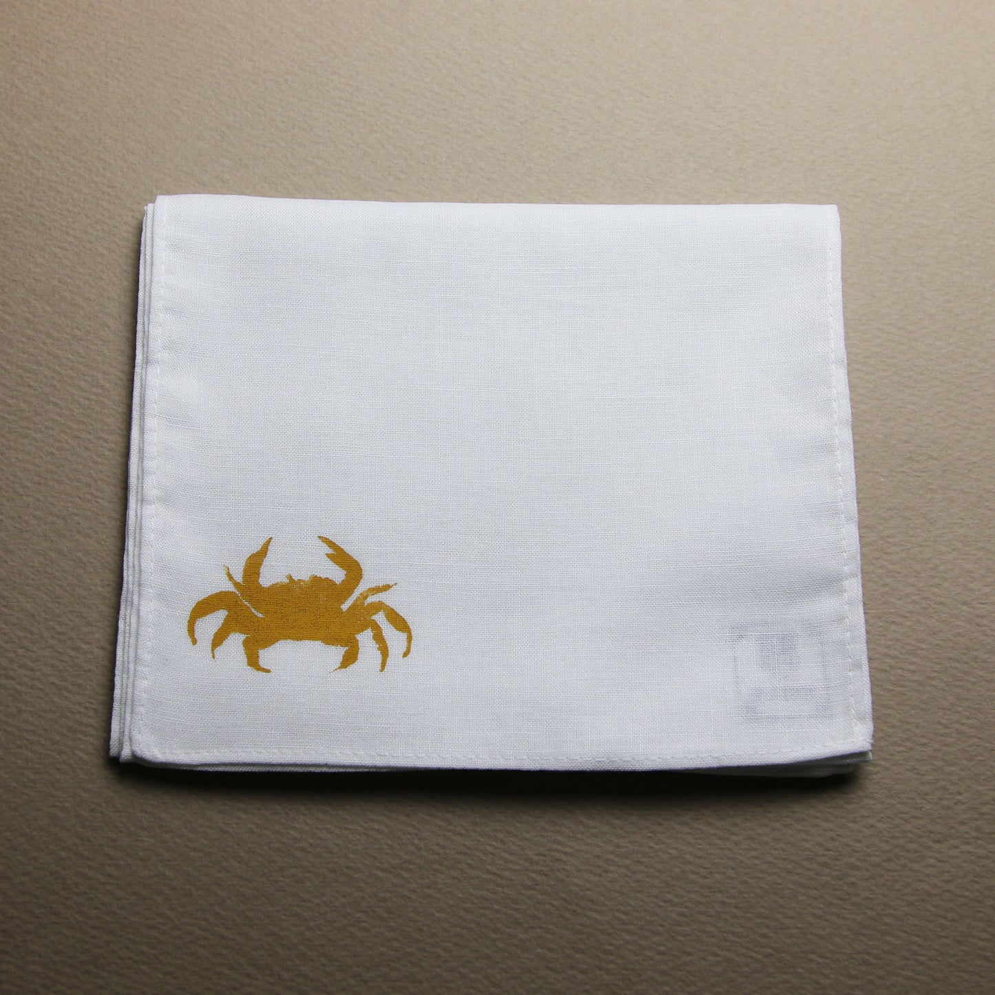 Handkerchief Crab Hand Print White TAMARUSAN