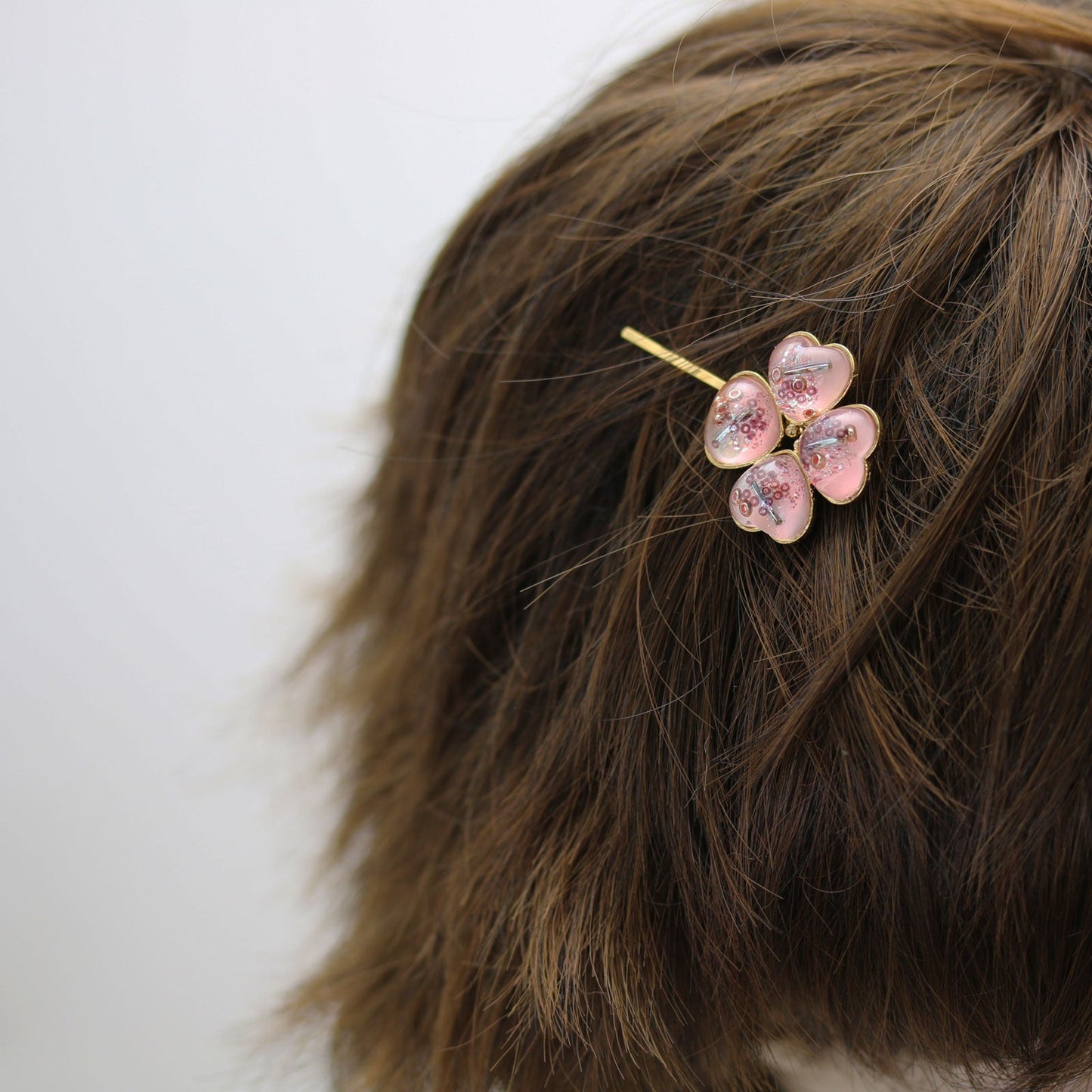 Hairpin Pink Flower Party Gold TAMARUSAN