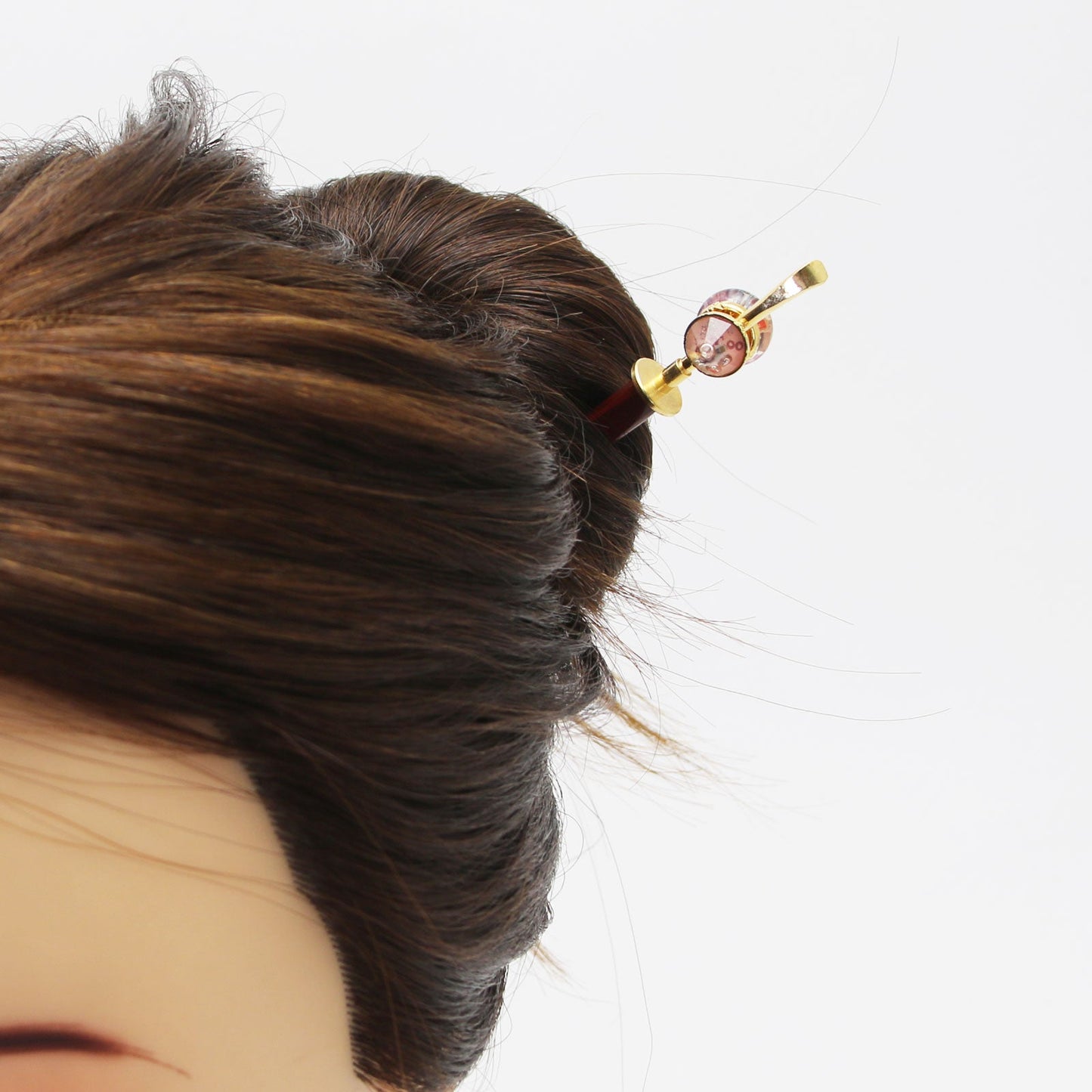 Changeable Ornament Hairpin Pink Gold TAMARUSAN