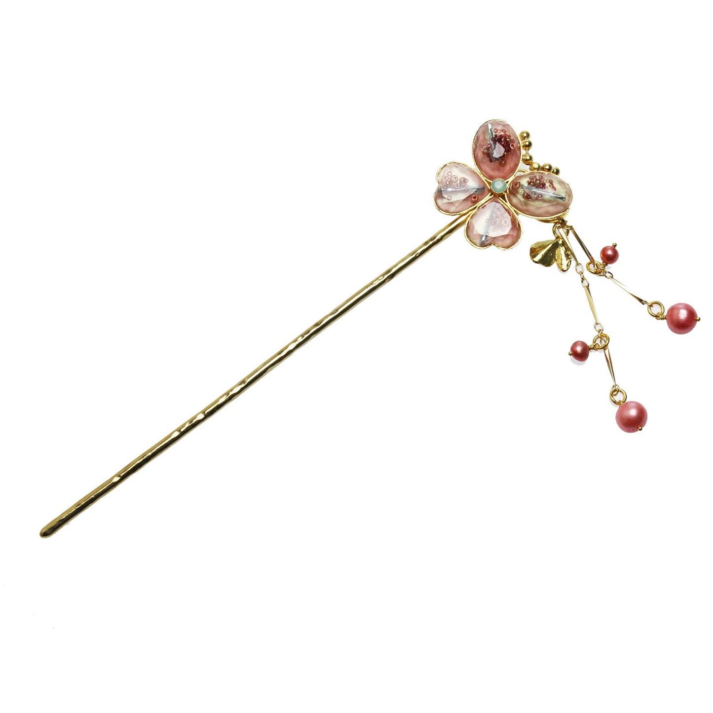 One Stick Hairpin Pink Butterfly TAMARUSAN