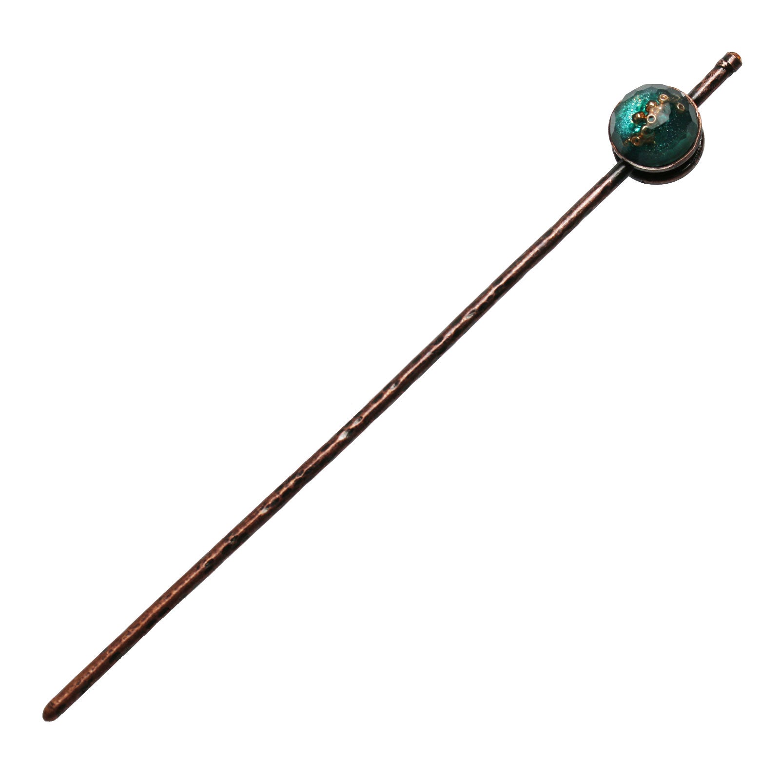 Hair Stick Pin Emerald Simple TAMARUSAN