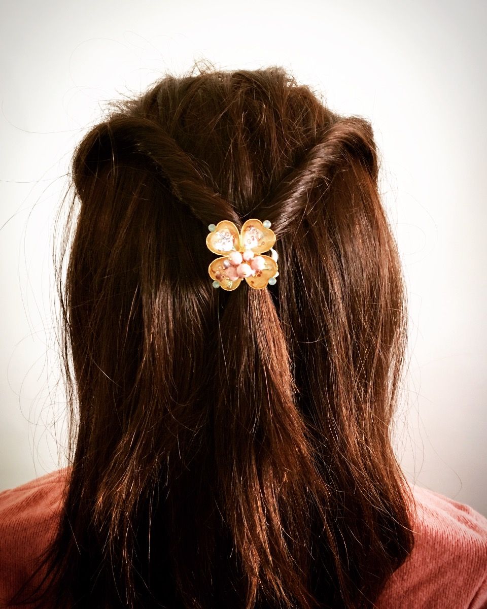Hair Elastic Gorgeous Flower Rhodonite Pink TAMARUSAN