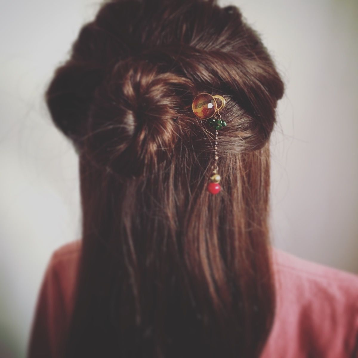 Double Prong Hair Stick Red Crab TAMARUSAN