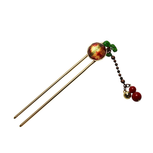 Double Prong Hair Stick Red Crab TAMARUSAN