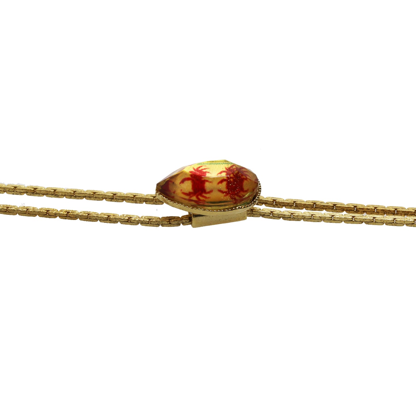 Red Crab Necklace Chain Bolo Tie TAMARUSAN