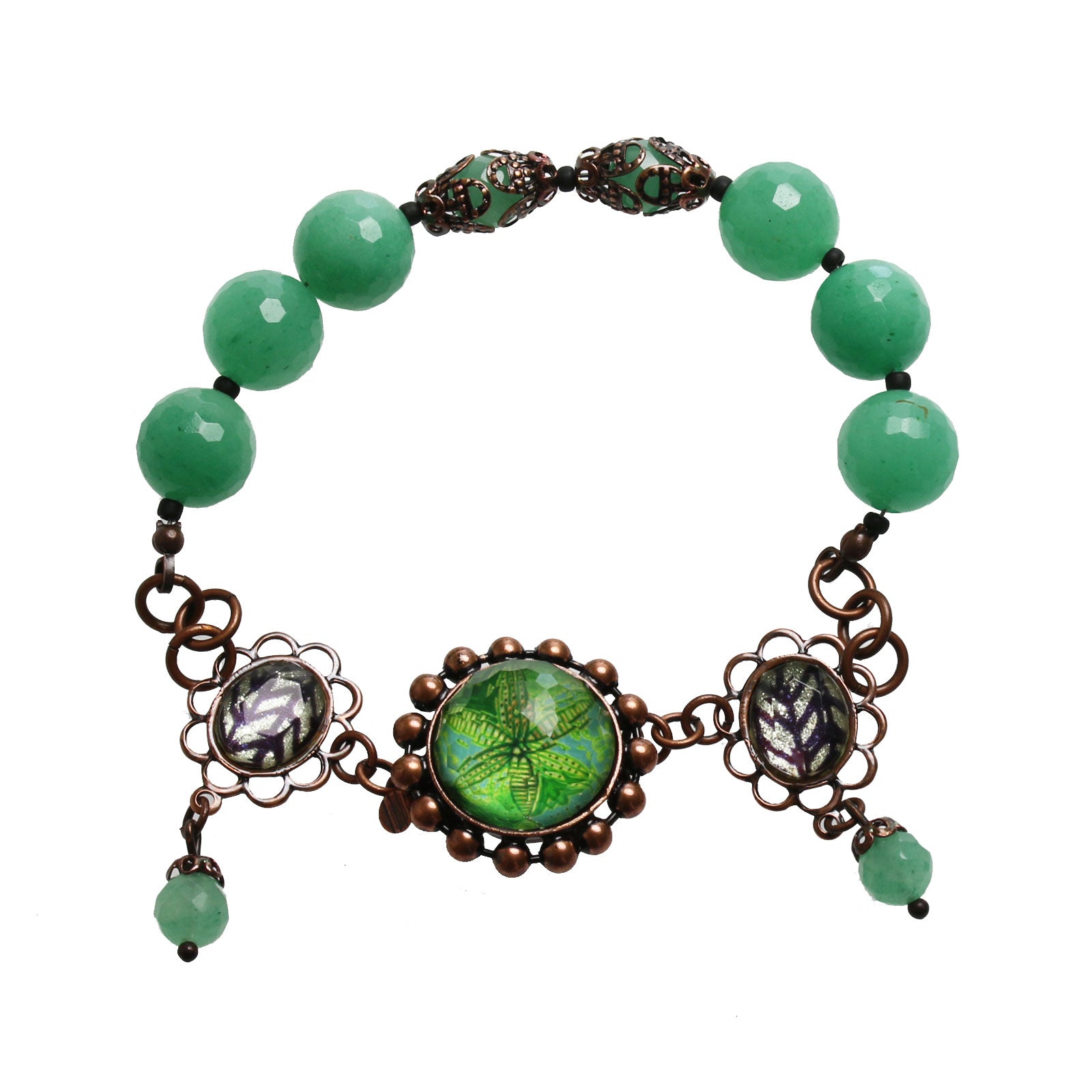 Bracelet Green Aventurine Malachite TAMARUSAN