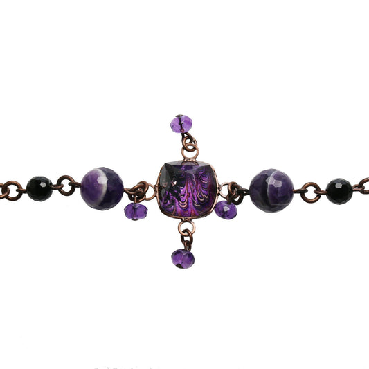 Bracelet Purple Amethyst Marble TAMARUSAN