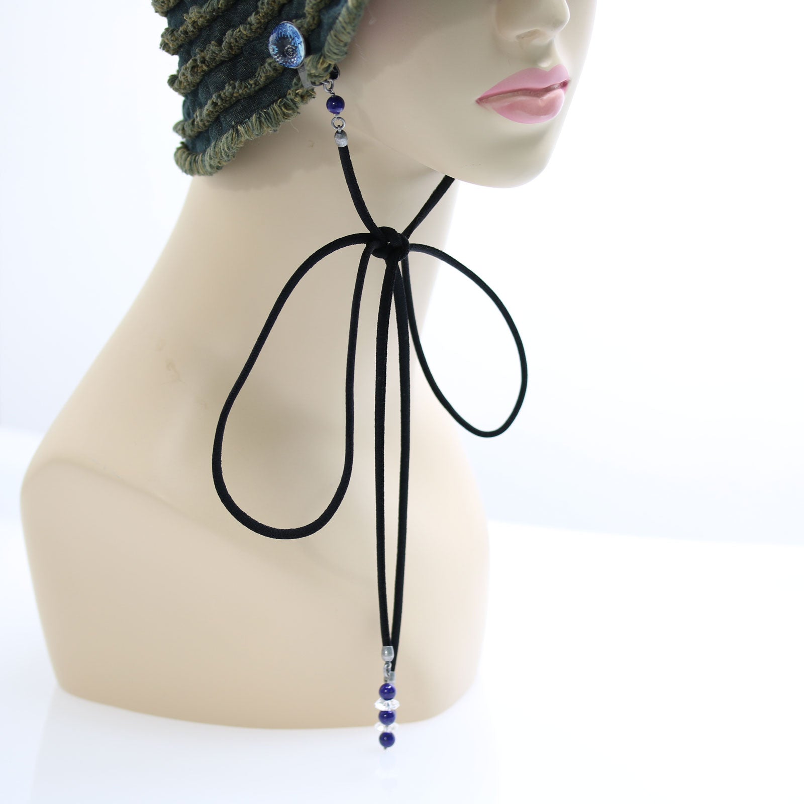 Hat Clips Ribbon Blue Marble TAMARUSAN